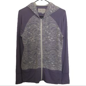 Evy’s Tree The Ava Racer Zip Up Hoodie in Lilac